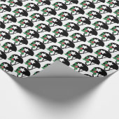 Papier Cadeau Noël de Derby de rouleau, patinage de rouleau (Coin)