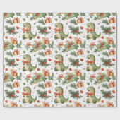 Papier Cadeau Noël de Dinosaur (Plat)