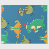 Papier Cadeau Noël de Dinosaur (Plat)