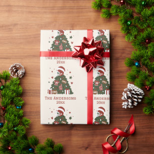 Papier Cadeau Noël de football américain personnalisé