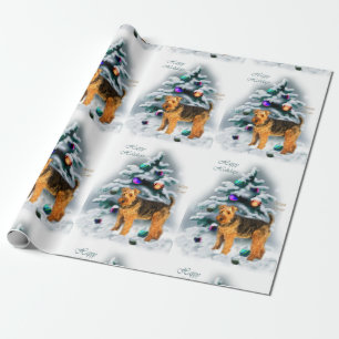 Papier Cadeau Noël de gallois Terrier