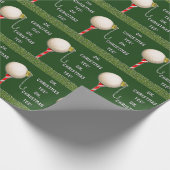 Papier Cadeau Noël de golf drôle (Coin)