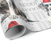 Papier Cadeau Noël de Great Dane Père Noël pour les Amoureux de  (Coin rond)