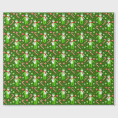 Papier Cadeau Noël de grenouille (Plat)