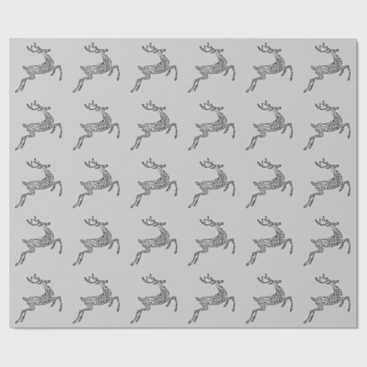 Papier Cadeau Noël de Grey Deer (Plat)