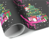 Papier Cadeau Noël de gymnaste : Père Noël Me Apportez Gymnastiq (Coin rond)