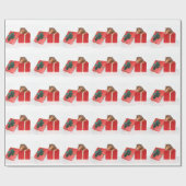 Papier Cadeau Noël de hamster (Plat)