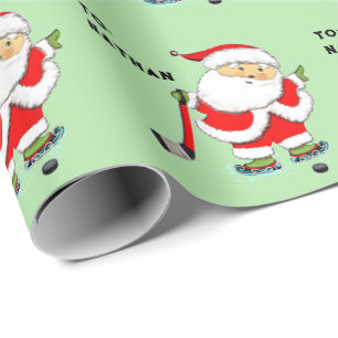 Papier Cadeau Noël de hockey