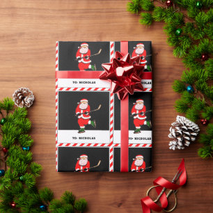Papier Cadeau Noël de hockey