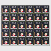 Papier Cadeau Noël de hockey amusant (Plat)