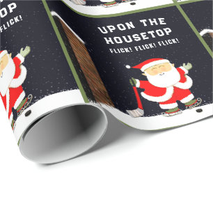 Papier Cadeau Noël de hockey drôle