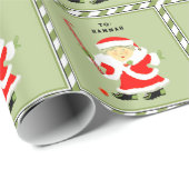 Papier Cadeau Noël de hockey sur gazon (Coin rond)