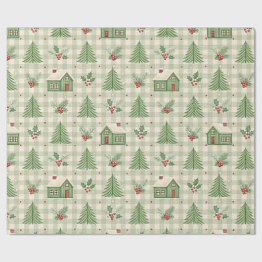 Papier Cadeau Noël de Holly Hearth (Plat)