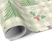 Papier Cadeau Noël de Holly Hearth (Coin rond)