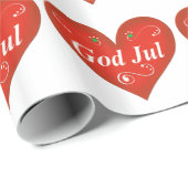 Papier Cadeau Noël de juillet de Dieu de Rosemaling de (Coin rond)