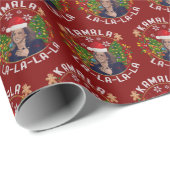 Papier Cadeau Noël de Kamala Harris Santa Hat (Coin rond)