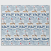 Papier Cadeau Noël de la canicule blanche (Plat)