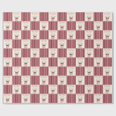 Papier Cadeau Noël de la corneille de monogramme personnalisée (Plat)