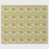 Papier Cadeau Noël de la jolie tortue de mer (Plat)