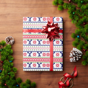 Papier Cadeau Noël de la meneuse de claque de style nordique