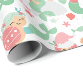 Papier Cadeau Noël de la mère (Coin rond)