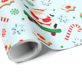 Papier Cadeau Noël de la planche à roulettes (Coin rond)