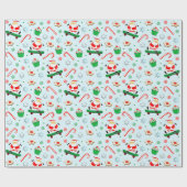 Papier Cadeau Noël de la planche à roulettes (Plat)