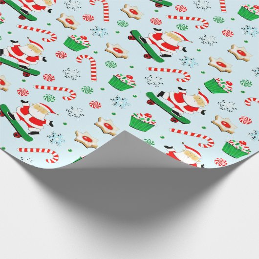 Papier Cadeau Noël de la planche à roulettes (Coin)