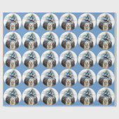 Papier Cadeau Noël de Labradoodle (Plat)
