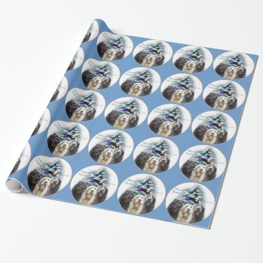 Papier Cadeau Noël de Labradoodle (Déroulé)