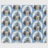 Papier Cadeau Noël de Labradoodle (Plat)