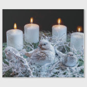 Papier Cadeau Noël de l'Advent Wreath (Plat)