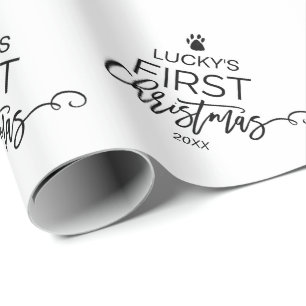 Papier Cadeau Noël de l'animal familier d'arbre de Noël premier