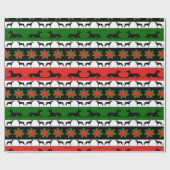 Papier Cadeau Noël de lévrier de Greyt (Plat)