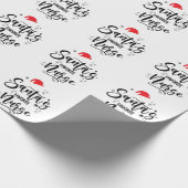 Papier Cadeau Noël de l'infirmière préférée de Santa (Coin)