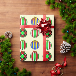 Papier Cadeau Noël de l'ornement coloré