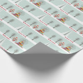 Papier Cadeau Noël de l'ours des bois (Coin)