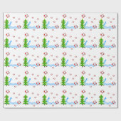 Papier Cadeau Noël de natation (Plat)