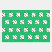 Papier cadeau Noël de Noël de baseball (Devant 2)