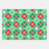 Papier cadeau Noël de Noël de baseball (Devant 2)