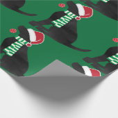 Papier Cadeau Noël de Noël noir Green (Coin)