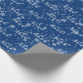 Papier Cadeau NOEL de Noël Texte dans les flocons de neige (Coin)