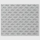 Papier Cadeau Noel de Noël Texte dans les flocons de neige (Plat)