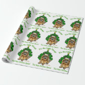 Papier Cadeau Noël de Norwich Terrier (Déroulé)