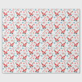 Papier Cadeau Noël de pêche créative vacances (Plat)