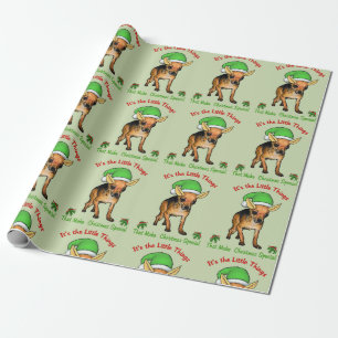Papier Cadeau Noël de Père Noël de chiwawa
