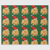 Papier Cadeau Noël de Père Noël en Poméranie (Plat)