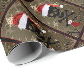 Papier Cadeau Noël de pirate de jolly roger (Coin rond)