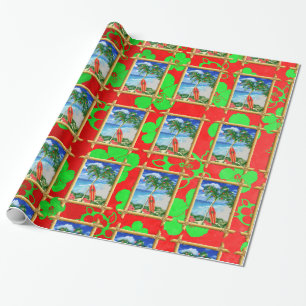 Papier Cadeau Noël de plage