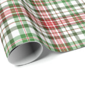 Papier Cadeau Noël de plaid de ferme (Coin rond)